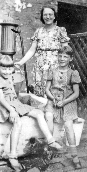 Vera Shinley pictured with her daughters at the Broads c1950